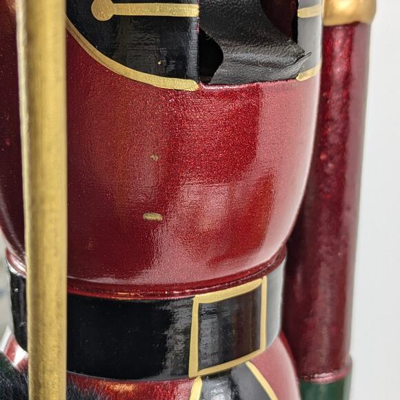 2 Foot Teddy Bear Nutcracker Christmas Holiday Decor Soldier Wood 24" Large 2014 - Picture 14 of 16